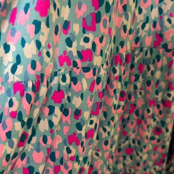 Lilly Pulitzer Jerrica Halter Swing Dress, Aqua with Multi-Colored Design, Size - Picture 4 of 10